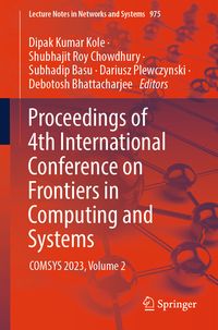 Produktbild: Proceedings of 4th International Conference on Frontiers in Computing and Systems