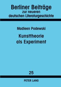 Produktbild: Kunsttheorie als Experiment