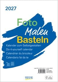 Produktbild: Foto-Malen-Basteln Bastelkalender A4 wei&szlig; 2027