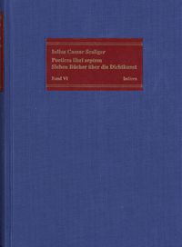 Produktbild: Poetices libri septem / Band VI: Index der Ausgabe von 1561