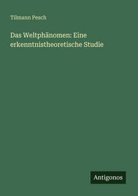 Produktbild: Das Weltph&auml;nomen: Eine erkenntnistheoretische Studie