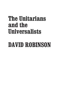 Produktbild: The Unitarians and Universalists