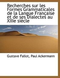 Produktbild: Fallot, G: Recherches sur les Formes Grammaticales de la Lan