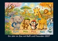 Produktbild: Ein Jahr im Zoo mit Raffi und Freunden 2027 Fotokalender DIN A4