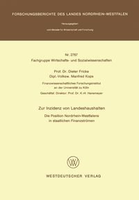 Produktbild: Zur Inzidenz von Landeshaushalten