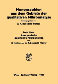 Produktbild: Anorganische Qualitative Mikroanalyse