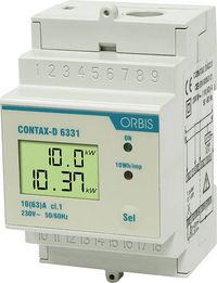 Produktbild: ORBIS Zeitschalttechnik kW-Z&auml;hler OB708100 Wechselstromz&auml;hler digital 63 A MID-konform: Nein 1 St.