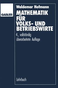 Produktbild: Mathematik f&uuml;r Volks- und Betriebswirte