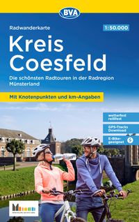 Bild vom Artikel Radwanderkarte BVA Kreis Coesfeld mit Knotenpunkten und km-Angaben, 1:50.000, reiß- und wetterfest, GPS-Tracks Download, E-Bike geeignet vom Autor 