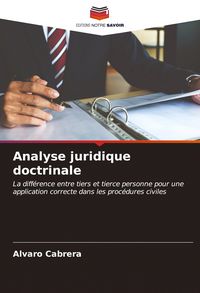 Produktbild: Analyse juridique doctrinale