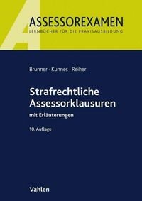Produktbild: Brunner, R: Strafrechtliche Assessorklausuren