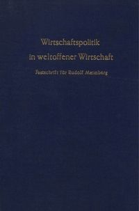 Produktbild: Wirtschaftspolitik in weltoffener Wirtschaft.