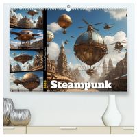 Produktbild: Steampunk - fantastische Flugger&auml;te (hochwertiger Premium Wandkalender 2026 DIN A2 quer), Kunstdruck in Hochglanz