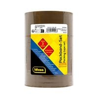 Produktbild: Idena Packband ger&auml;uscharm braun 5cmx66m 3 St&uuml;ck