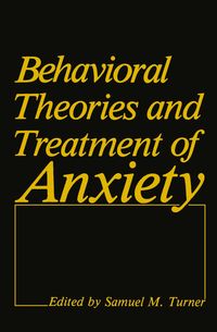 Produktbild: Behavioral Theories and Treatment of Anxiety