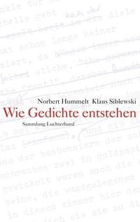 Produktbild: Wie Gedichte entstehen
