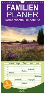 Produktbild: Familienplaner 2027 - Romantische Heidebl&uuml;te mit 5 Spalten (Wandkalender, 21 x 45 cm) CALVENDO
