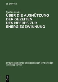 Produktbild: &Uuml;ber die Ausn&uuml;tzung der Gezeiten des Meeres zur Energiegewinnung