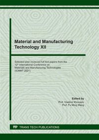 Produktbild: Material and Manufacturing Technology XII