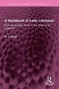 Produktbild: A Handbook of Latin Literature
