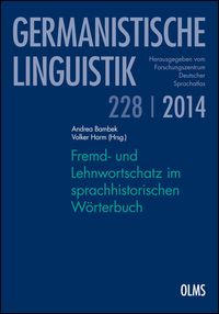 Bild vom Artikel Fremd- und Lehnwortschatz im sprachhistorischen Wörterbuch vom Autor Volker Harm