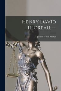 Produktbild: Henry David Thoreau. --
