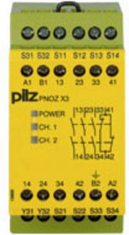 Produktbild: Sicherheitsschaltger&auml;t PNOZ X3 24VAC 24VDC 3n/o 1n/c 1so PILZ Betriebsspannung: 24 V/DC 3 Schlie&szlig;er, 1 &Ouml;ffner (B x H x T) 45 x 87 x 121 mm 1 St.