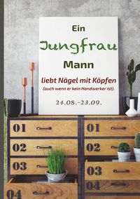 Produktbild: Ein Jungfrau Mann liebt N&auml;gel mit K&ouml;pfen (auch wenn er kein Handwerker ist).