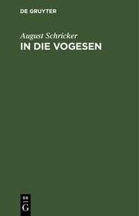 Produktbild: In die Vogesen