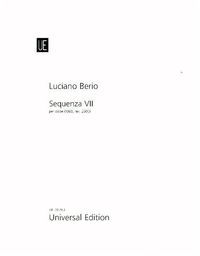 Produktbild: Berio, L: Sequenza VII f&uuml;r Oboe