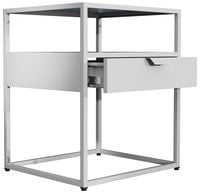 Produktbild: Metall Nachttisch Beistelltisch Schublade Flokas M
