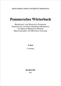 Produktbild: Pommersches W&ouml;rterbuch. Band II, 9. Lieferung