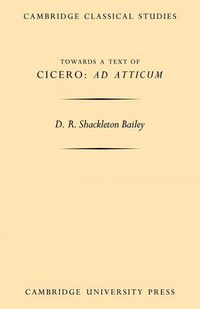 Produktbild: Towards a Text of Cicero 'ad Atticum'