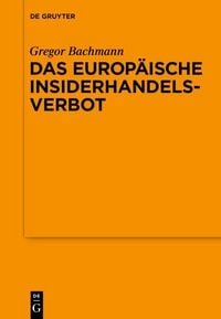 Produktbild: Das Europ&auml;ische Insiderhandelsverbot