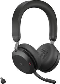 Produktbild: Jabra Evolve2 75 On Ear Headset Bluetooth&reg;, kabelgebunden Schwarz Batterieladeanzeige, Mikrofon-Stummschaltung Telefon