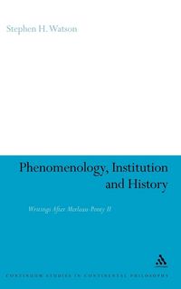 Produktbild: Phenomenology, Institution and History