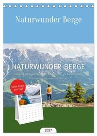 Produktbild: Tischplaner 2027 - Naturwunder Berge (A5 Tischkalender zum Aufstellen) CALVENDO
