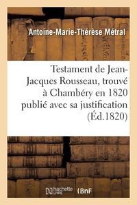 Produktbild: Testament de Jean-Jacques Rousseau