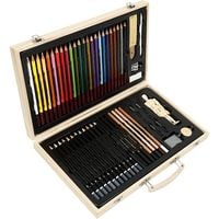 Produktbild: Creativ Company Zeichen-/Malstifte, Kohle und Pastellkreiden Skizzen-/Zeichen-Set, Sortierte Farben, 1 Stk