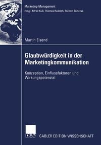 Produktbild: Glaubw&uuml;rdigkeit in der Marketingkommunikation