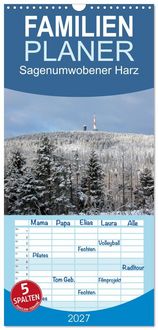 Produktbild: Familienplaner 2027 - Sagenumwobener Harz mit 5 Spalten (Wandkalender, 21 x 45 cm) CALVENDO
