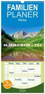 Produktbild: Familienplaner 2026 - Glanzlichter der USA mit 5 Spalten (Wandkalender, 21 x 45 cm) CALVENDO