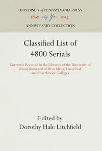 Produktbild: Classified List of 4800 Serials