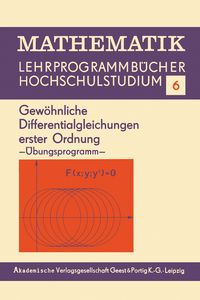Produktbild: Gew&ouml;hnliche Differentialgleichungen erster Ordnung