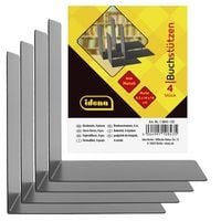 Produktbild: Idena Buchst&uuml;tzen Metall schwarz 14x14x8,5cm 4 St&uuml;ck