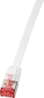Produktbild: LogiLink CF2051S RJ45 Netzwerkkabel, Patchkabel CAT 6 U/FTP 2.00 m Wei&szlig; vergoldete Steckkontakte 1 St.