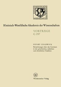 Produktbild: Betrachtungen &uuml;ber das Gewissen in der griechischen, j&uuml;dischen und christlichen Tradition