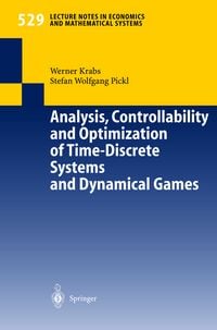 Produktbild: Analysis, Controllability and Optimization of Time-Discrete Systems and Dynamical Games