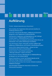 Produktbild: Aufkl&auml;rung, Band 24: Radikale Sp&auml;taufkl&auml;rung in Deutschland