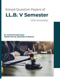 Produktbild: Solved Question Papers of LL.B. V Semester CCS University